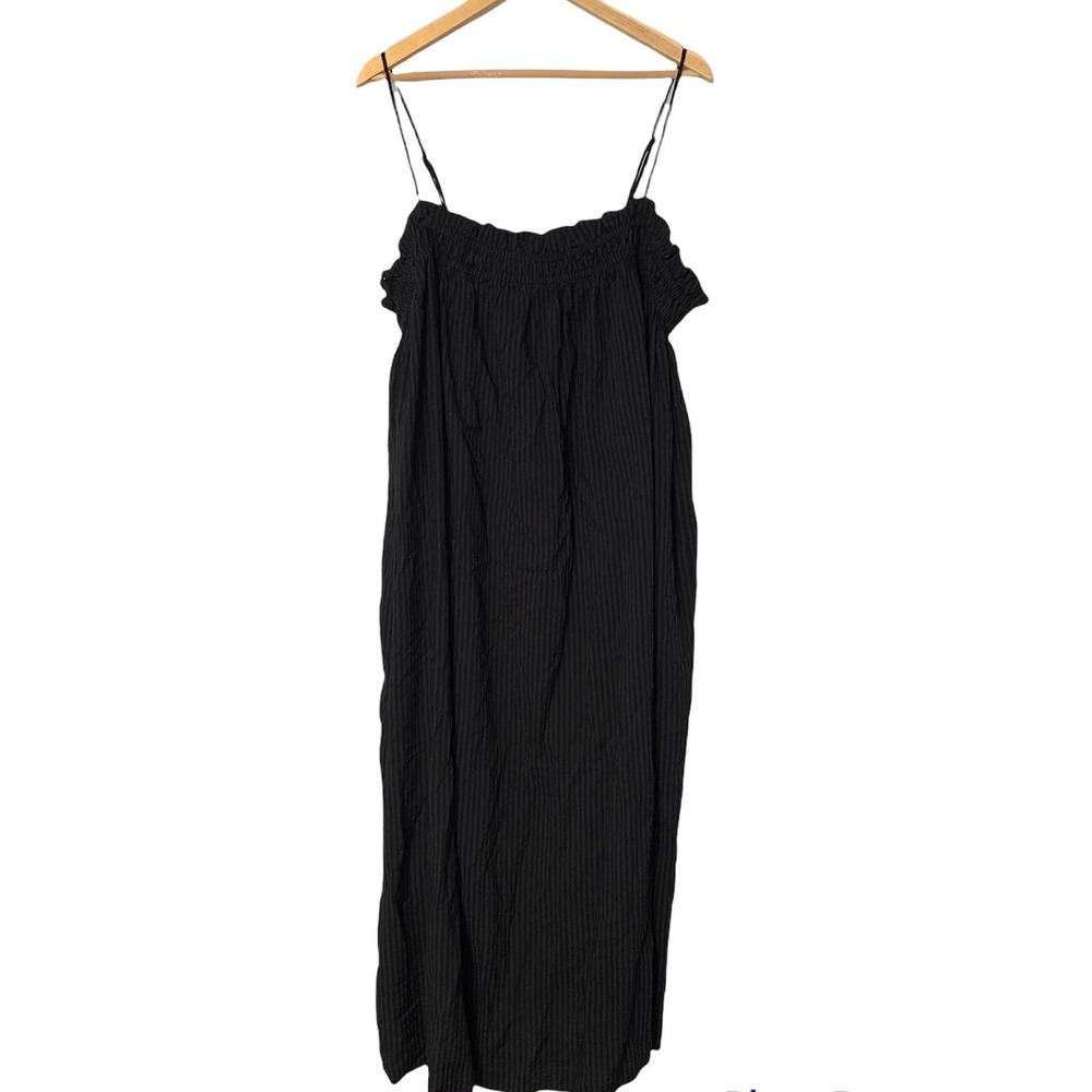 H&M Striped Black & Gray Maxi Flowy Dress *NWT* - XL